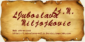 LJuboslava Miljojković vizit kartica